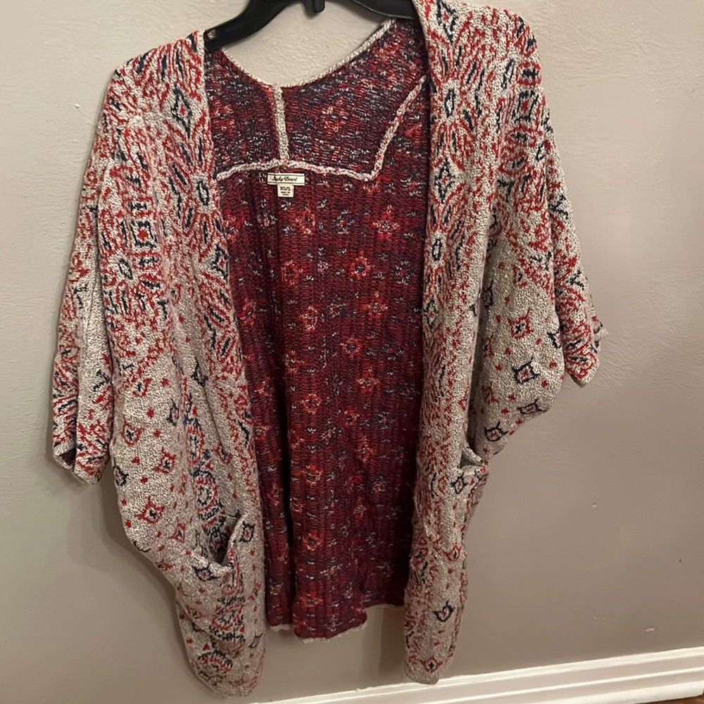 Lucky Brand short sleeved no button sweater